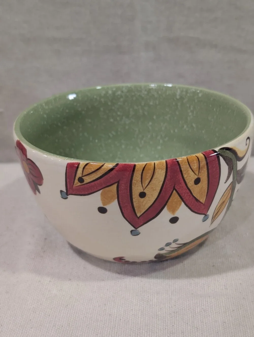 Pier 1 Imports Carynthum Hand Painted Earthenware Soup/Cereal Bowl 6